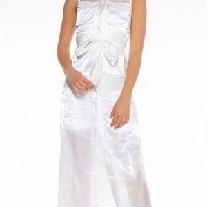 NEW DEPARTMENT OF FASHION MESH CASUAL TRENCH in White Size: M